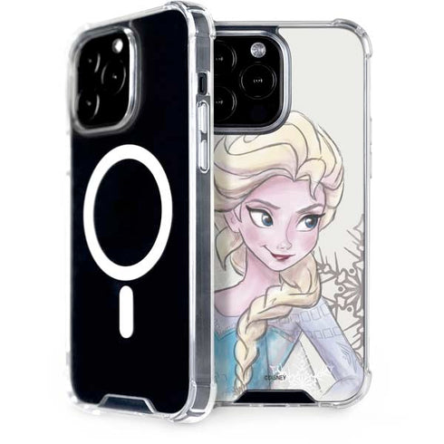 Disney Frozen Elsa Snowflakes Art iPhone 15 Pro Max MagSafe Case